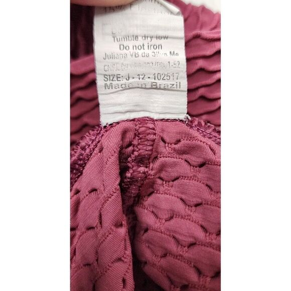 Booty By BraBants One Size Croco Leggings in Maroon - Picture 3 of 7